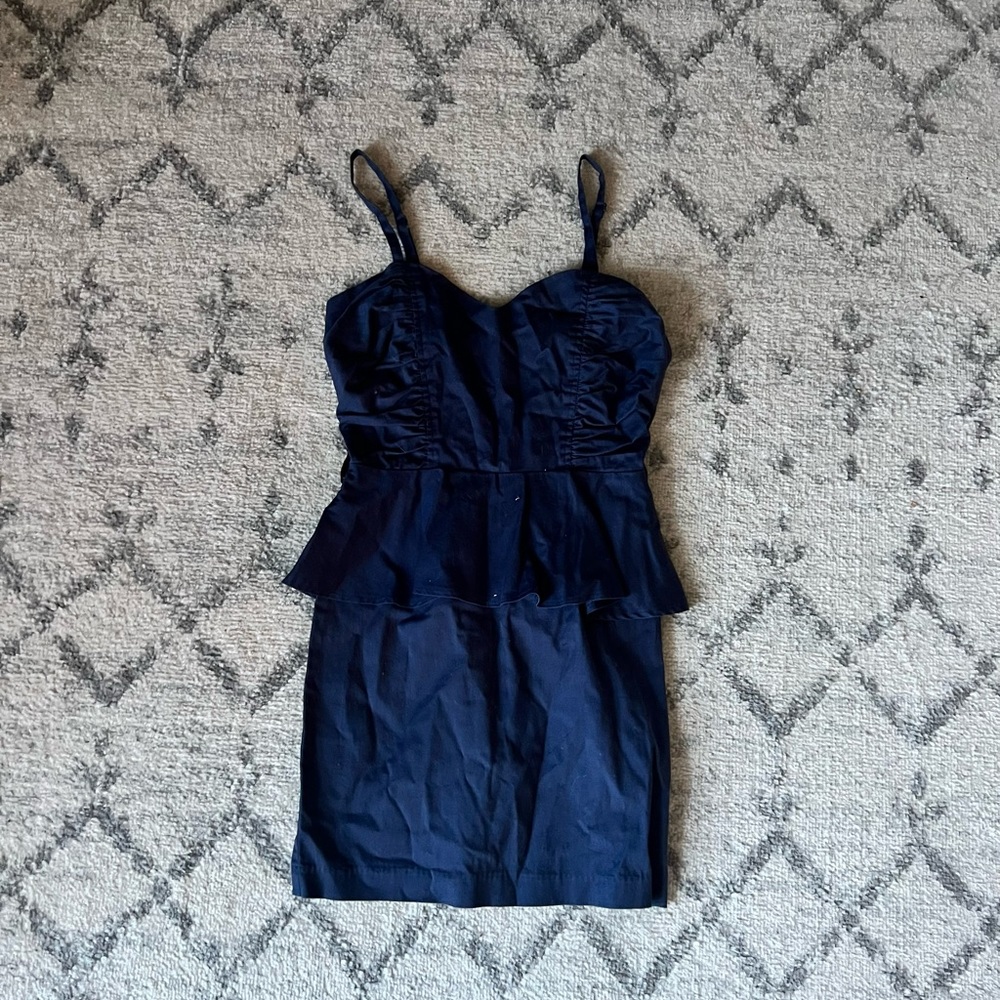Blue Peplum Bodycon Dress - Forever 21 (runs small)